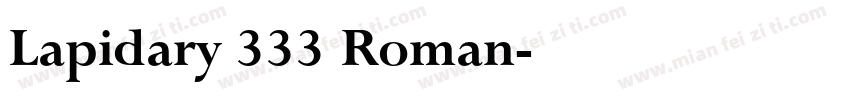 Lapidary 333 Roman字体转换